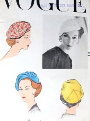 9093 1957 VOGUE SECTIONAL CLOSE FIT BERET CLOCHE HAT PATTERN 21.5"
